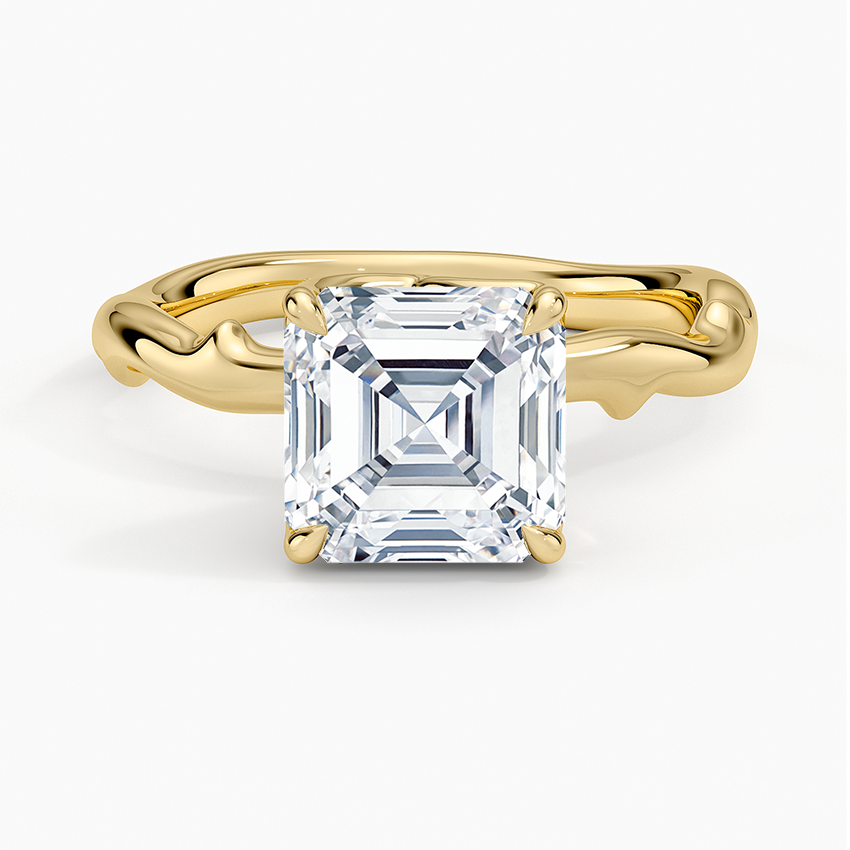 Rose Thorn Solitaire Engagement Ring