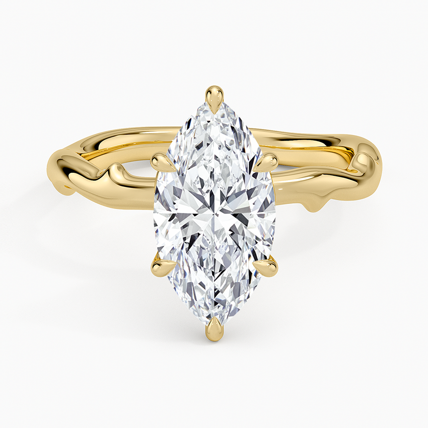 Rose Thorn Solitaire Engagement Ring
