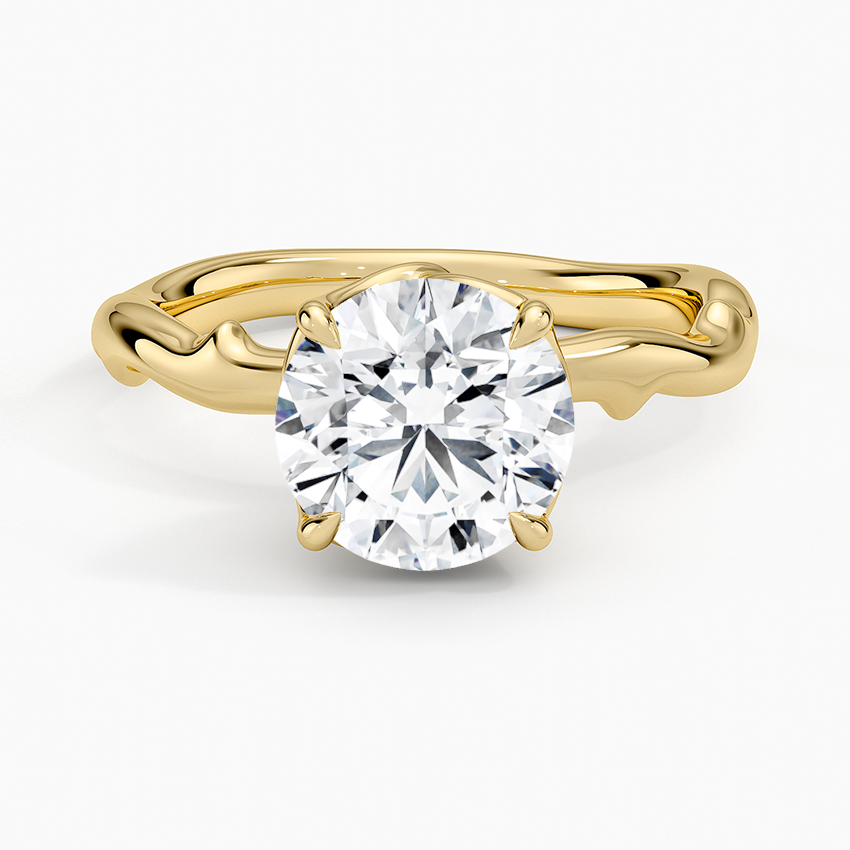 Rose Thorn Solitaire Engagement Ring
