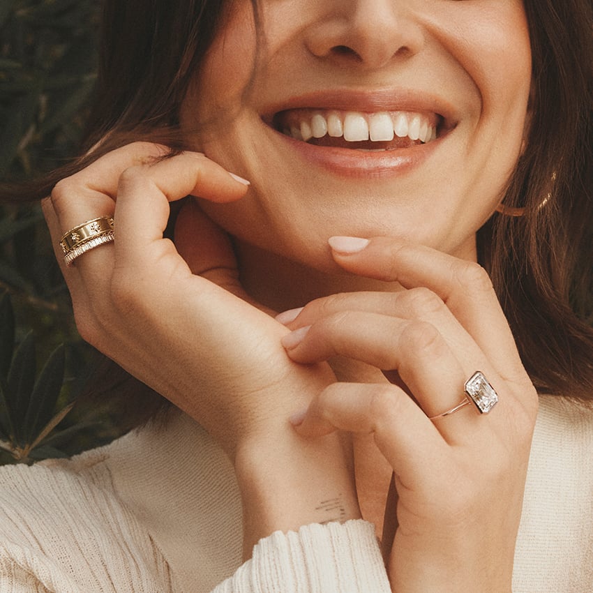 Petite Luna 1.5mm Bezel Engagement Ring