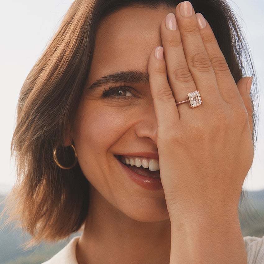 Petite Luna 1.5mm Bezel Engagement Ring