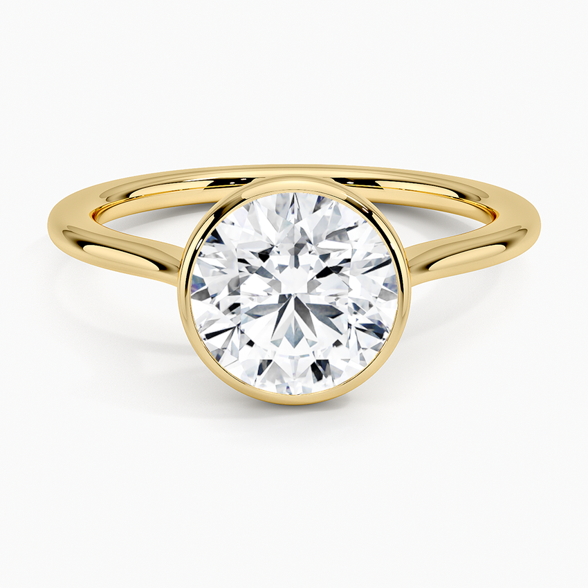 Petite Luna 1.5mm Bezel Engagement Ring