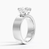 Peyton 6mm Solitaire Engagement Ring with a Round cut diamond in white gold — side view