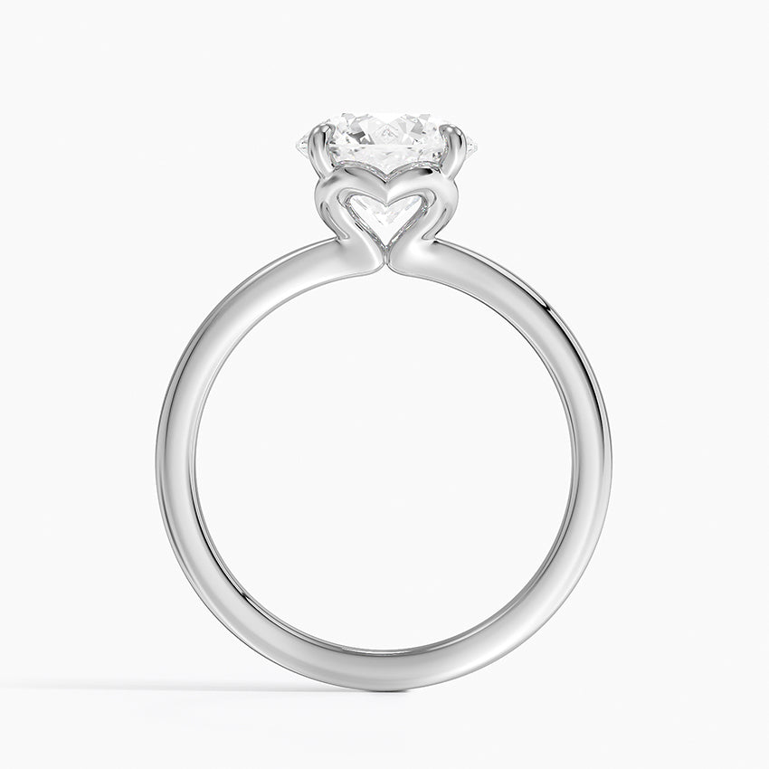 Hidden Heart Solitaire Engagement Ring