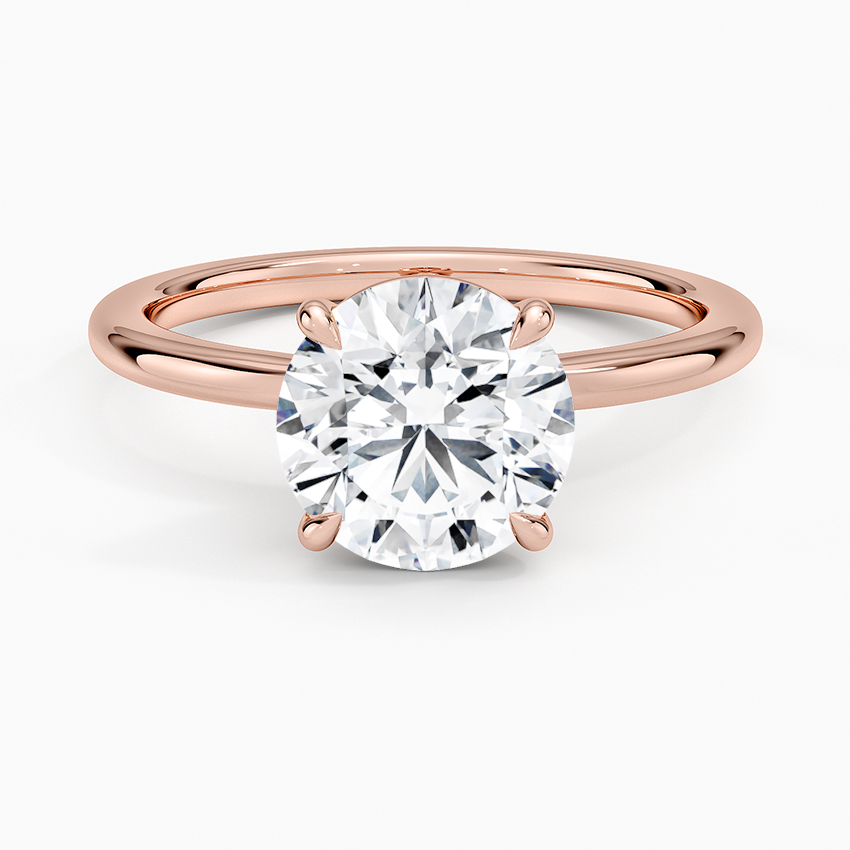 Hidden Heart Solitaire Engagement Ring
