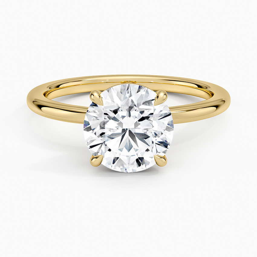 Hidden Heart Solitaire Engagement Ring