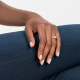 Hudson Three Stone Diamond Engagement Ring in white gold