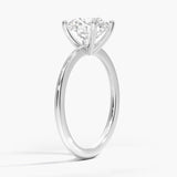 Aimee Solitaire Engagement Ring with a Round cut diamond in white gold — side view
