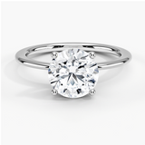 Aimee Solitaire Engagement Ring with a Round cut diamond in white gold — top view