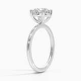 Perfect Fit Solitaire Engagement Ring with a Round cut diamond in white gold — side view
