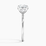 Perfect Fit Solitaire Engagement Ring with a Round cut diamond in white gold — profile view