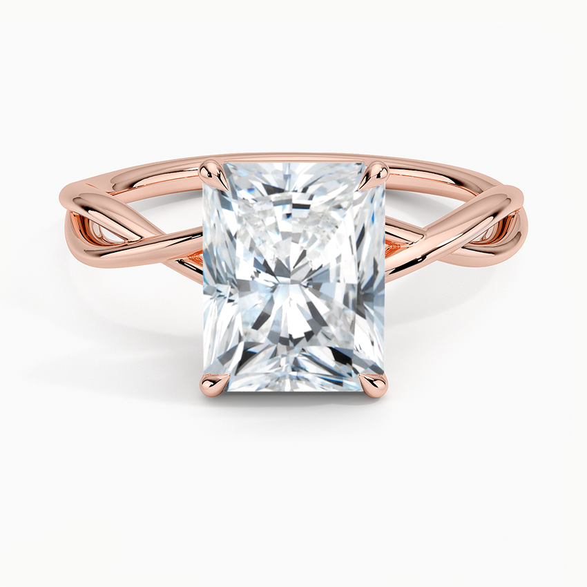 Alya Twist Solitaire Engagement Ring