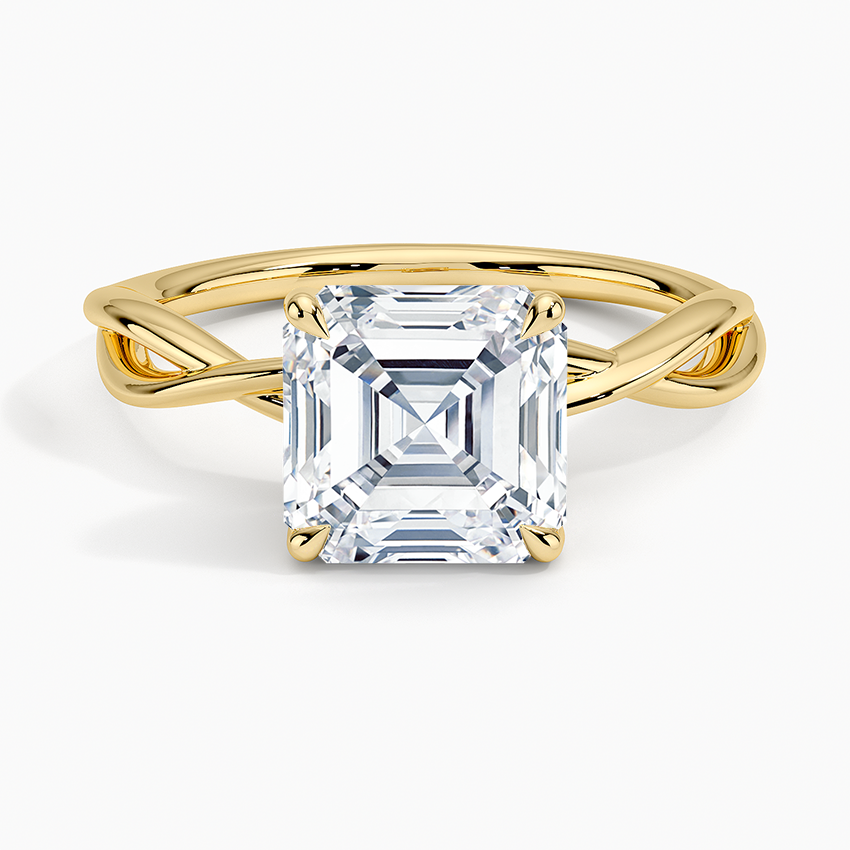 Alya Twist Solitaire Engagement Ring
