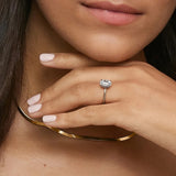 Petite 1.5mm Engagement Ring in white gold