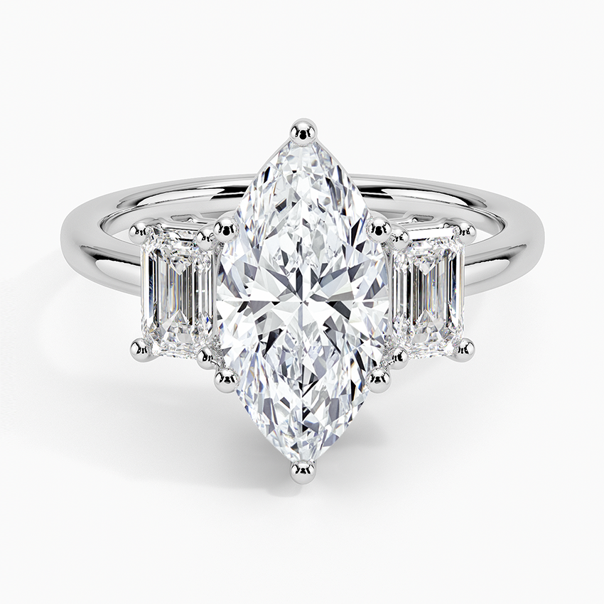 Luxe Rhiannon Three Stone Diamond Engagement Ring