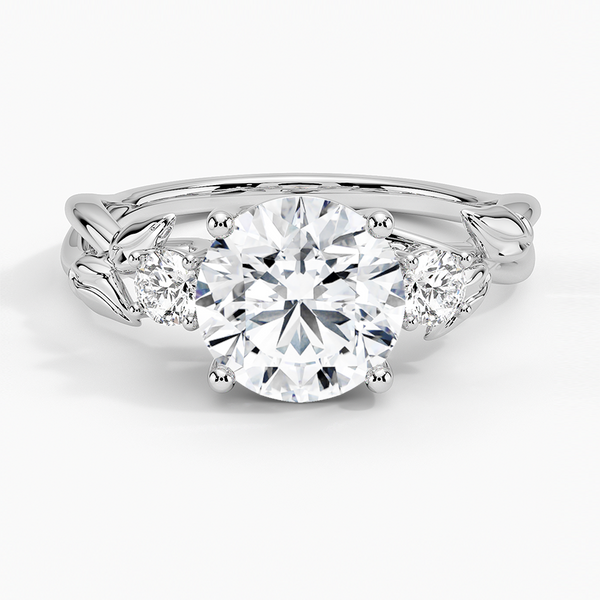 Budding Willow Three Stone Diamond Engagement Ring