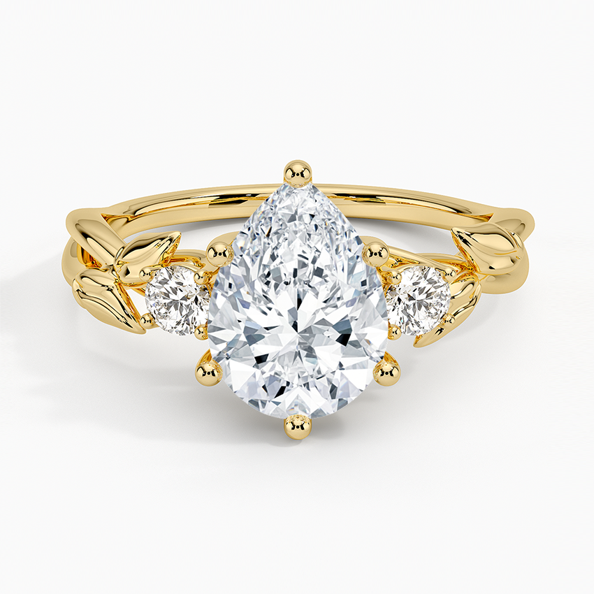 Budding Willow Three Stone Diamond Engagement Ring