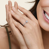 Perfect Fit Three-Quarter Diamond Engagement Ring in white gold