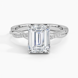 Petite Twisted Vine Hidden Halo Pavé Diamond Engagement Ring