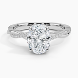 Petite Twisted Vine Hidden Halo Pavé Diamond Engagement Ring