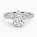 Petite Twisted Vine Hidden Halo Pavé Diamond Engagement Ring