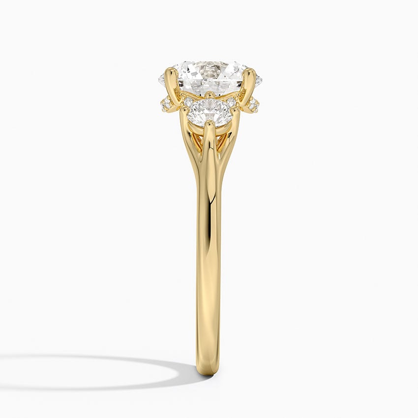 Luxe Floating Three Stone Diamond Engagement Ring