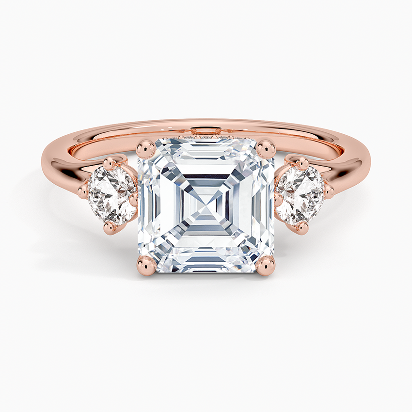 Luxe Floating Three Stone Diamond Engagement Ring