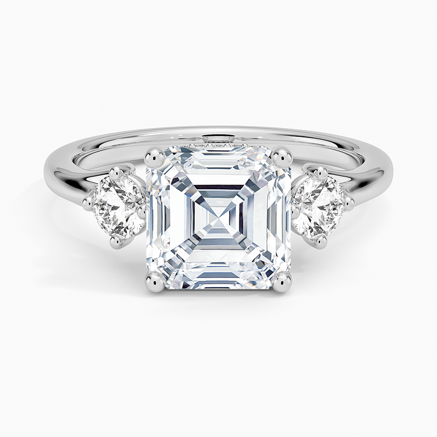 Luxe Floating Three Stone Diamond Engagement Ring