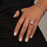 Demi Half Coverage Diamond Engagement Ring — image 3