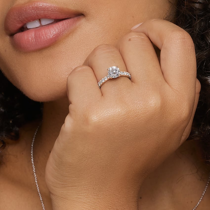 Sienna Half Coverage Diamond Engagement Ring