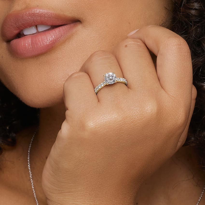 Sienna Half Coverage Diamond Engagement Ring