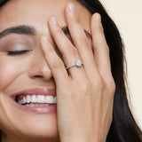 Luxe Elodie Diamond Engagement Ring in white gold