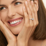 Lyra Three Stone Diamond Engagement Ring — image 3
