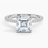 Perfect Fit Half-Coverage Hidden Halo Diamond Engagement Ring