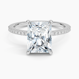 Perfect Fit Half-Coverage Hidden Halo Diamond Engagement Ring