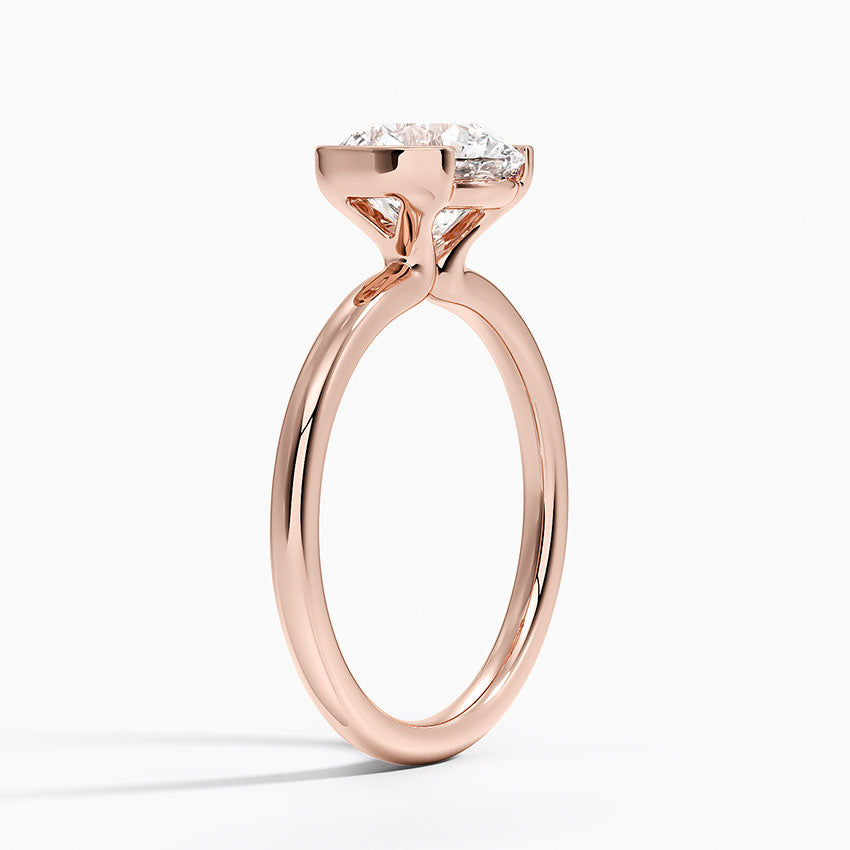 Annika Half Bezel Solitaire Engagement Ring