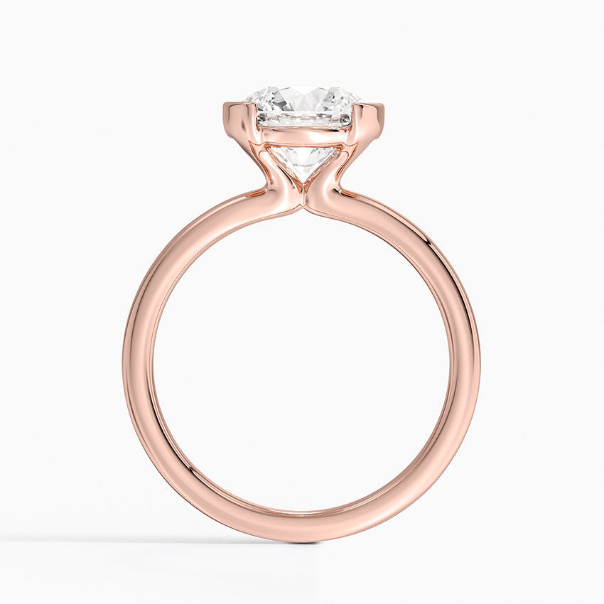 Annika Half Bezel Solitaire Engagement Ring