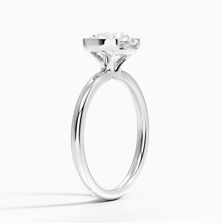 Annika Half Bezel Solitaire Engagement Ring