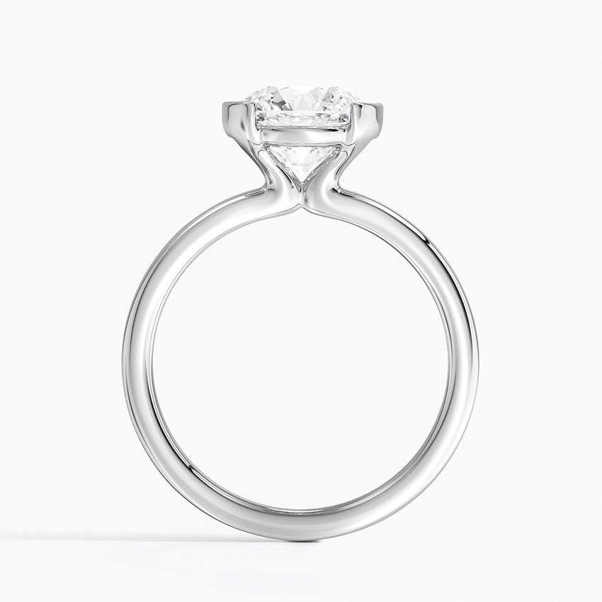 Annika Half Bezel Solitaire Engagement Ring