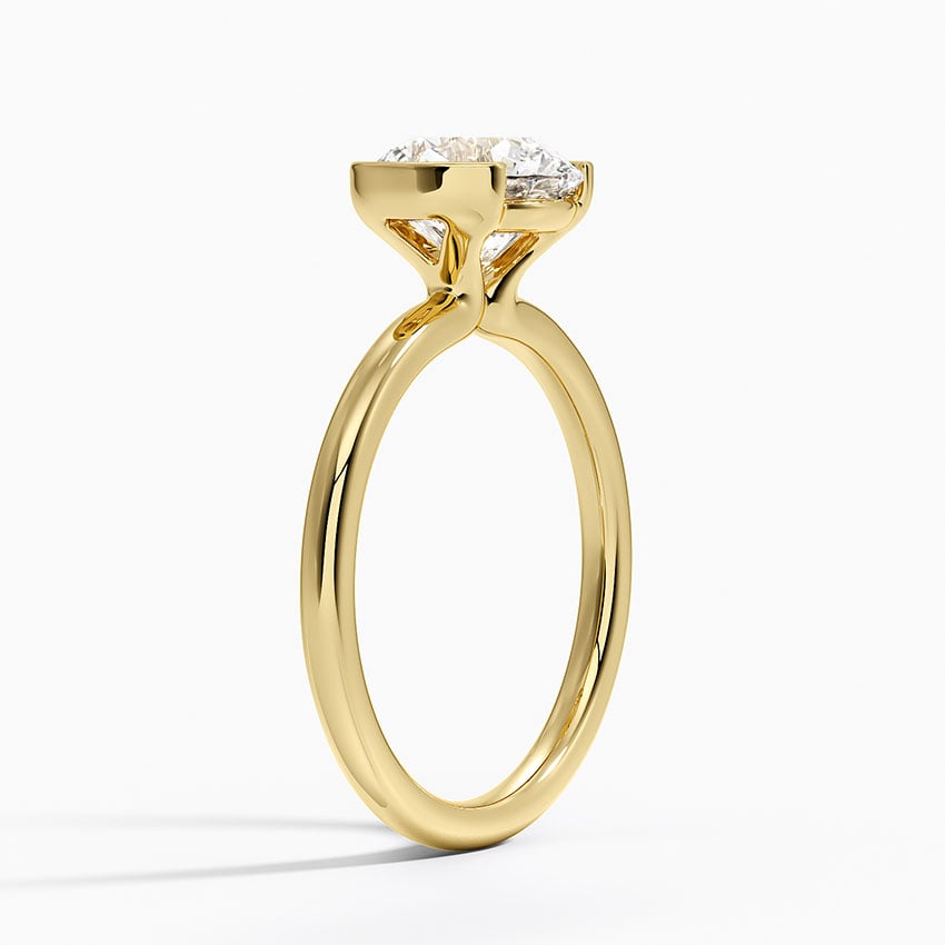 Annika Half Bezel Solitaire Engagement Ring
