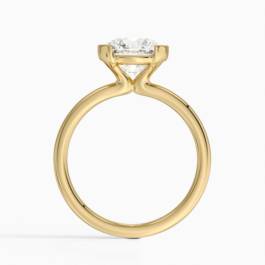 Annika Half Bezel Solitaire Engagement Ring