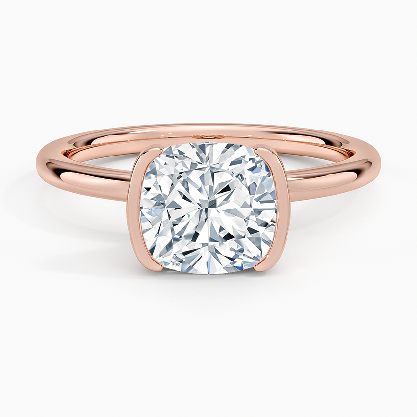 Annika Half Bezel Solitaire Engagement Ring