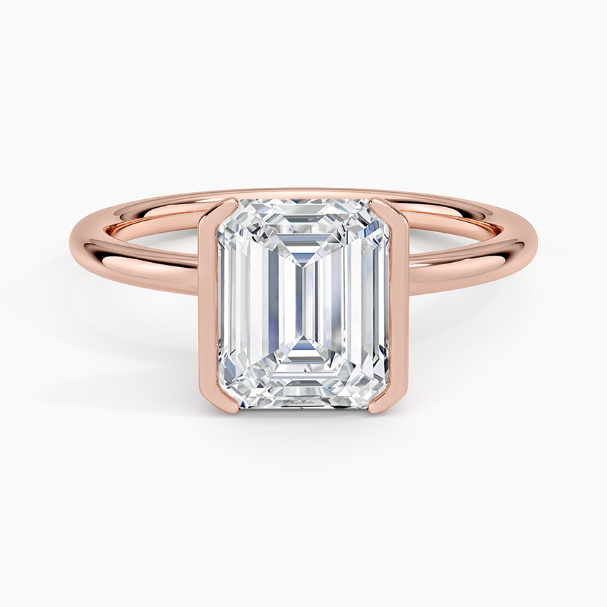 Annika Half Bezel Solitaire Engagement Ring