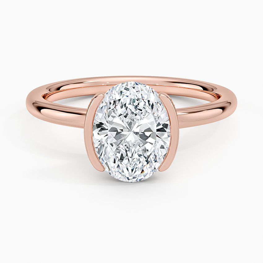 Annika Half Bezel Solitaire Engagement Ring