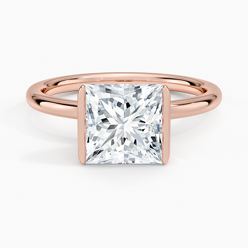 Annika Half Bezel Solitaire Engagement Ring