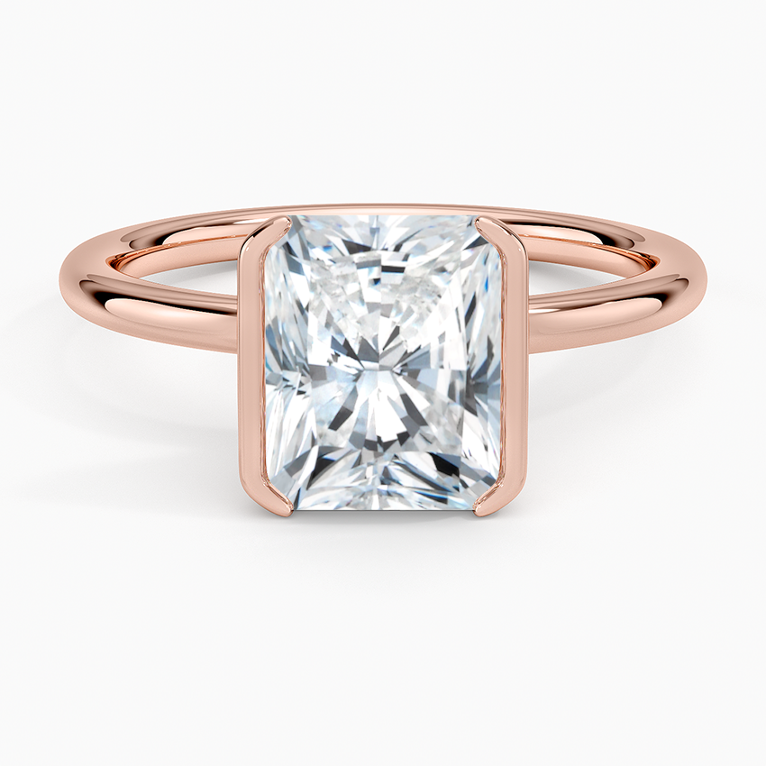 Annika Half Bezel Solitaire Engagement Ring
