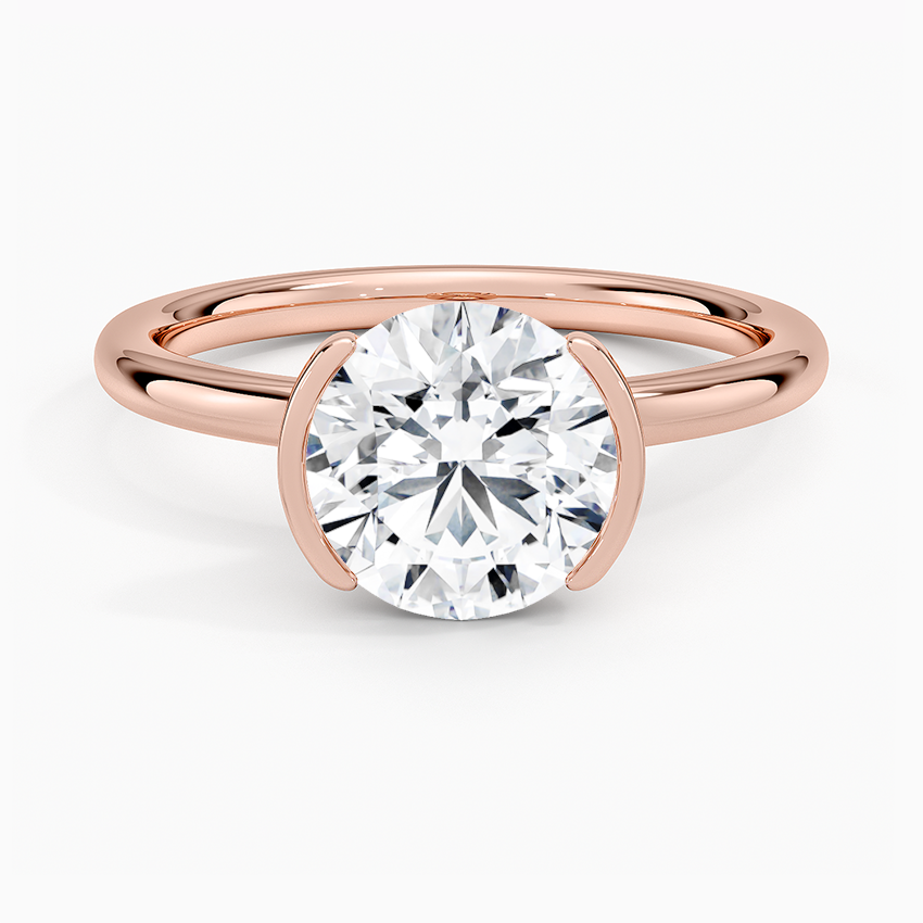 Annika Half Bezel Solitaire Engagement Ring