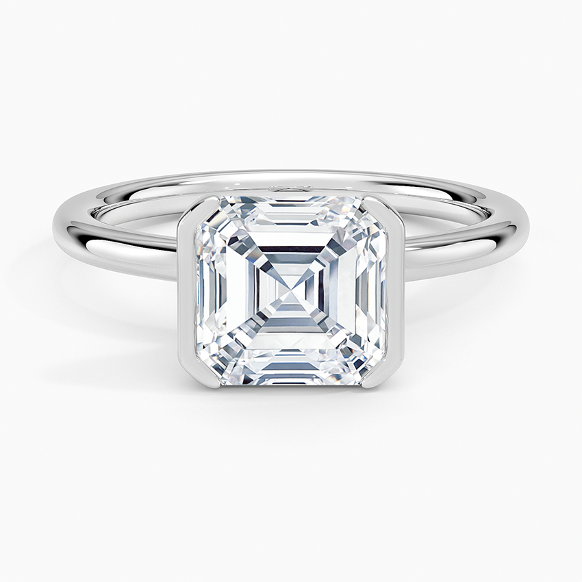 Annika Half Bezel Solitaire Engagement Ring