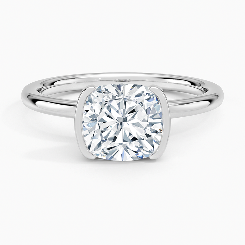 Annika Half Bezel Solitaire Engagement Ring