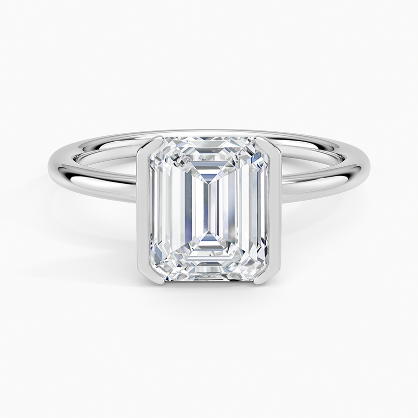Annika Half Bezel Solitaire Engagement Ring